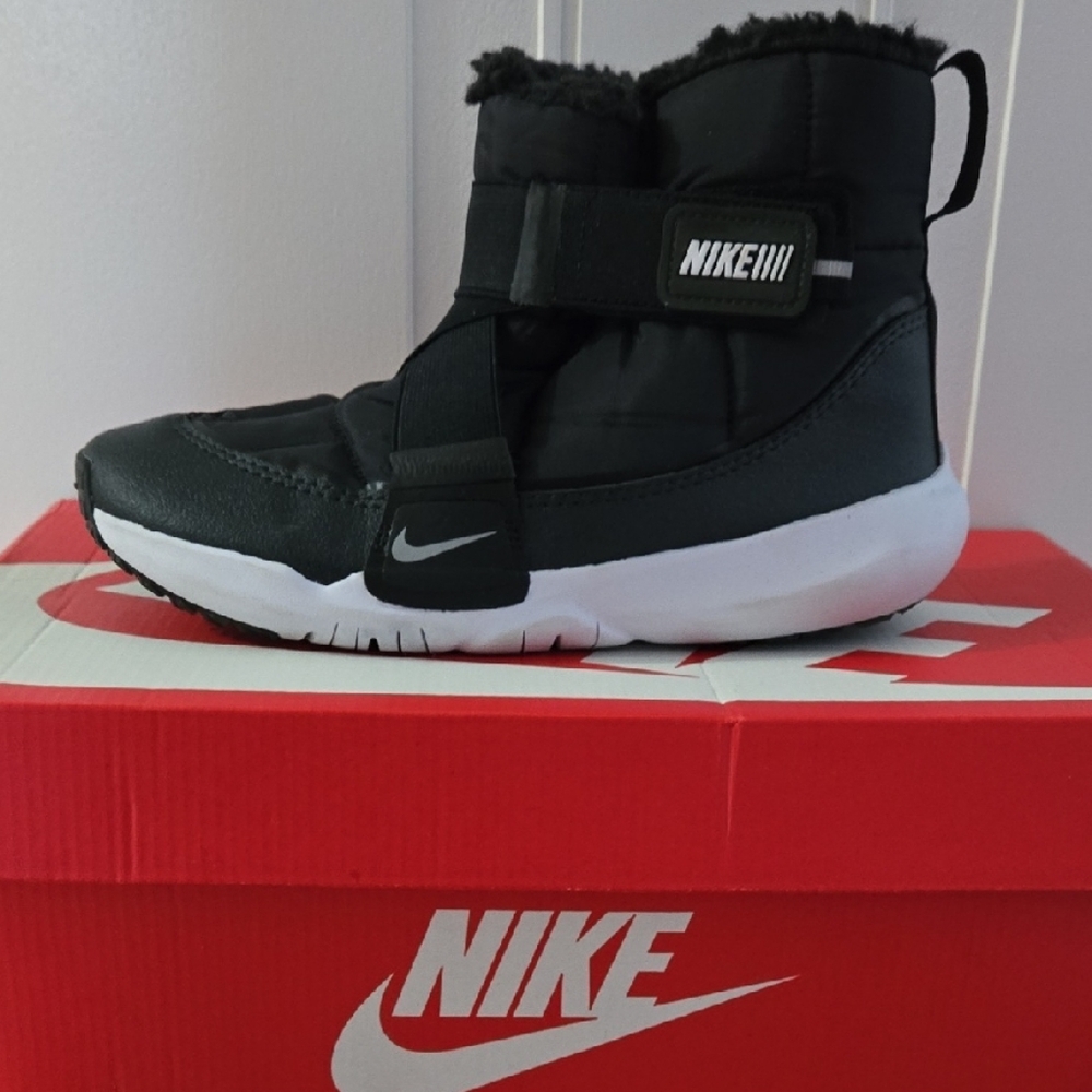 Nike Black and White Cozy Boots